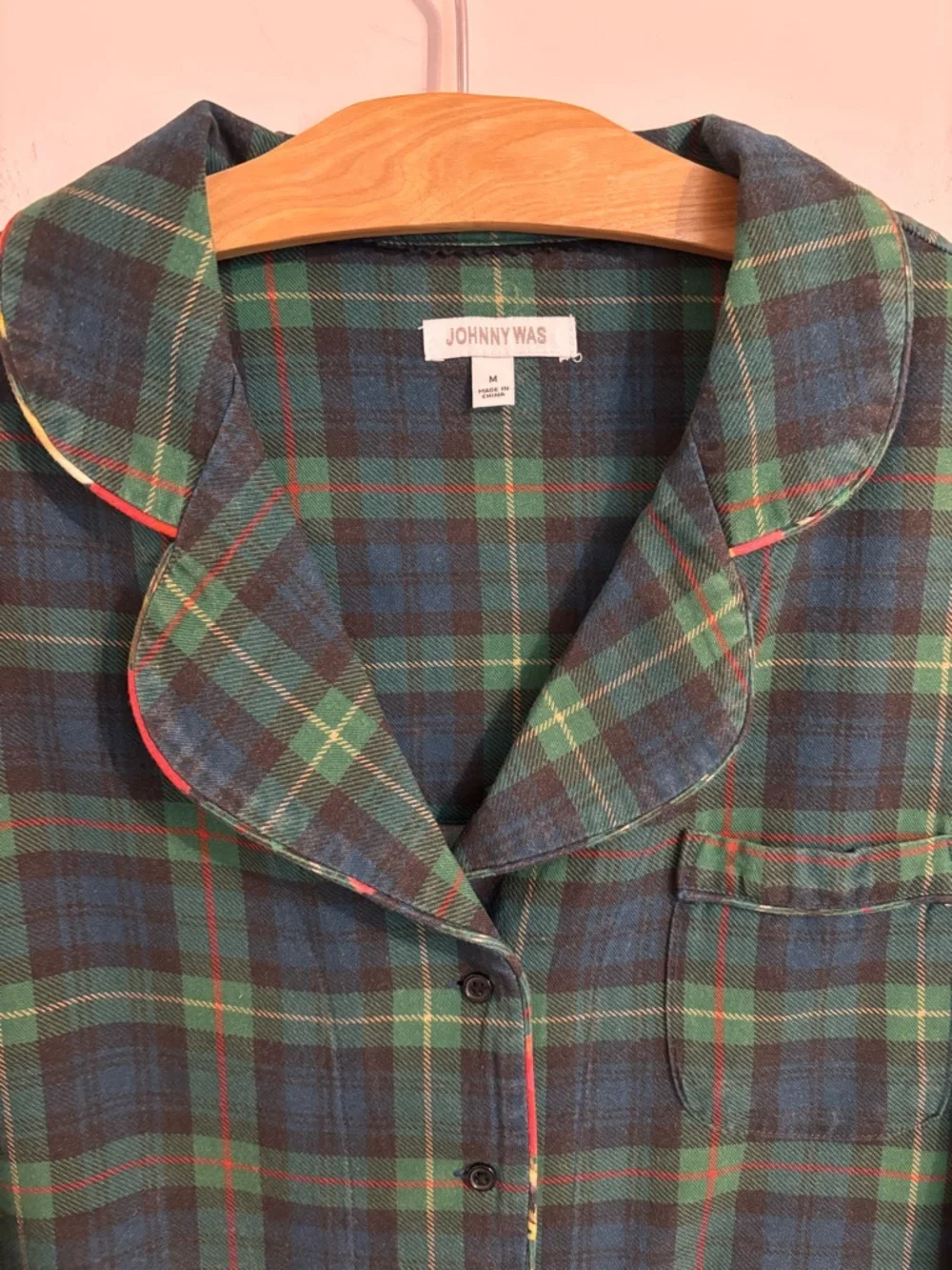 Johnny Was RHODA LONG Plaid Flannel Embroidered PJ SET - Picture 7 of 16